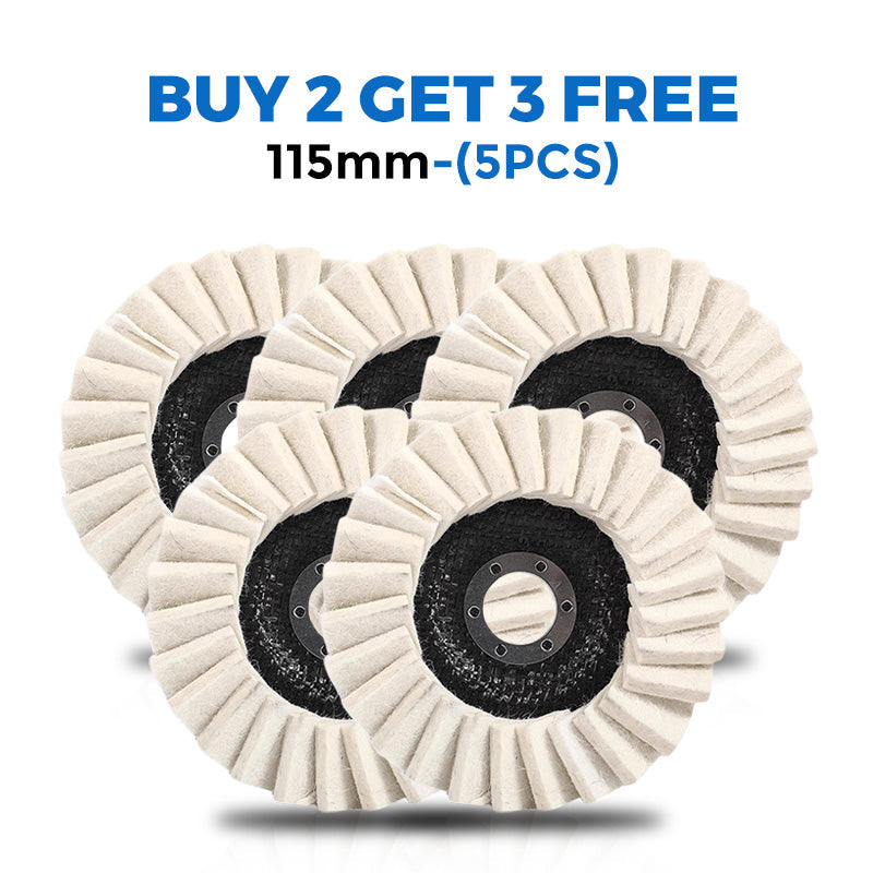 Wool Felt Polishing Discs – 115mm & 125mm, Metal & Wood Buffing Pads