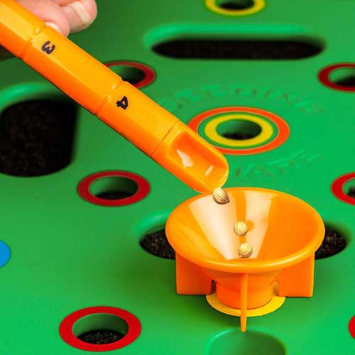 Garden Seed Spacing Template – Color-Coded, 30×30cm ABS & Planting Depth Guides