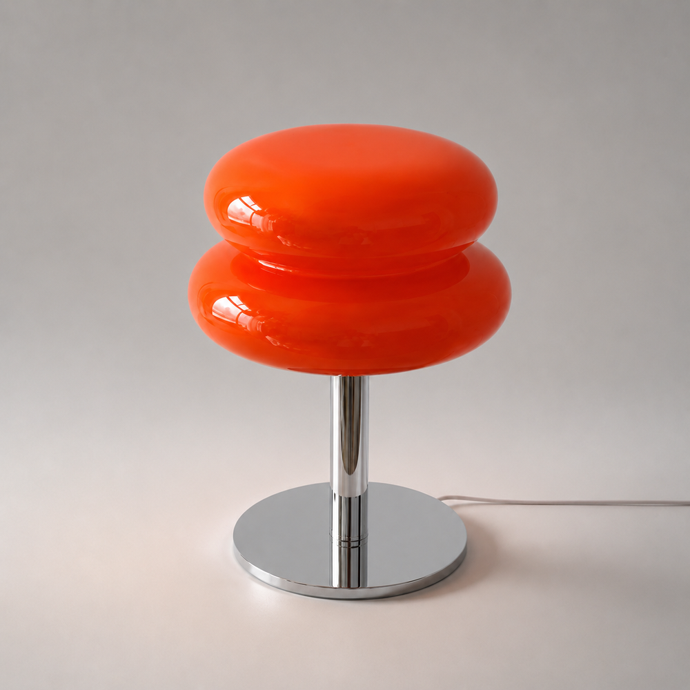 Glass Table Lamp – Italian Design, Hand-Finished Shade & Warm Ambient Light