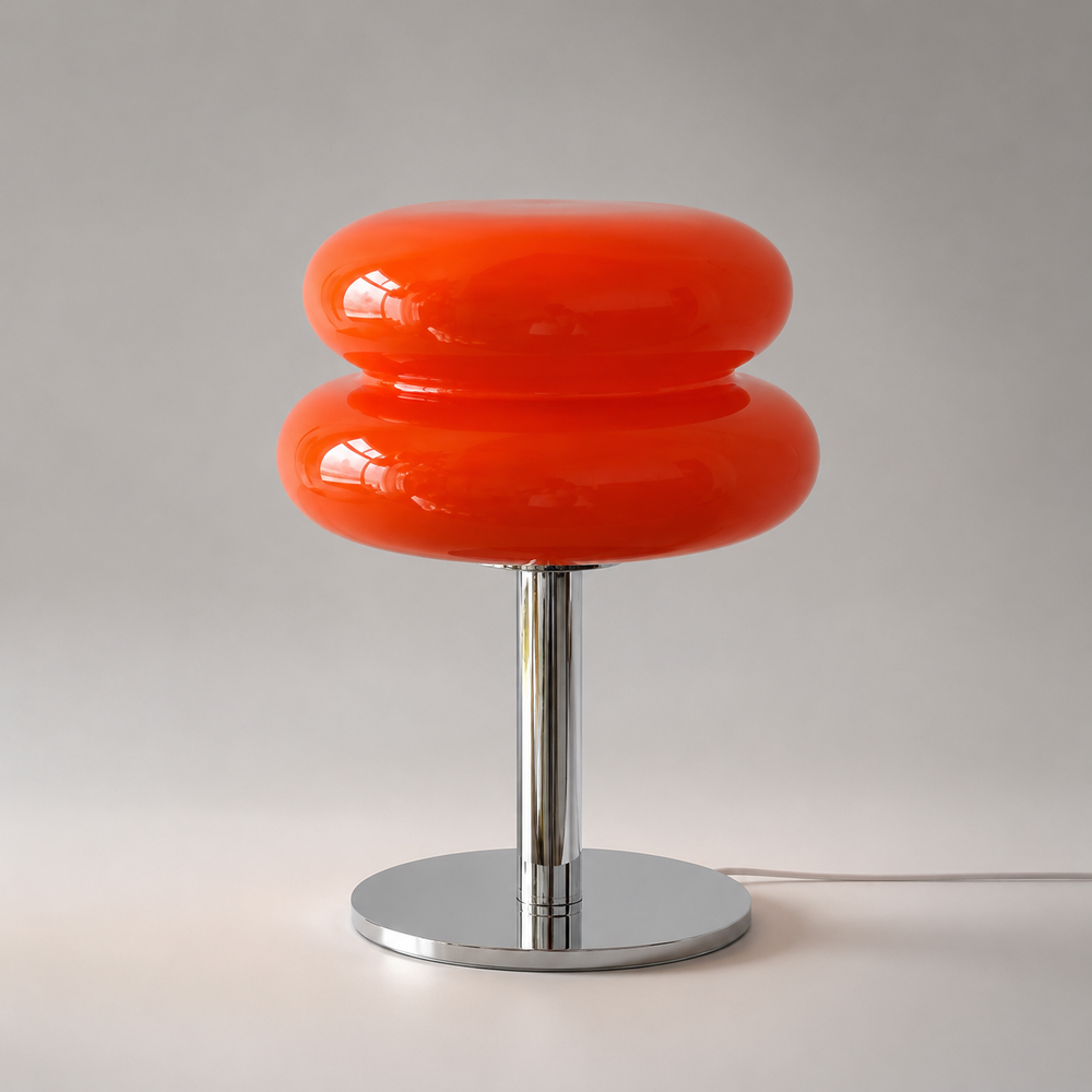 Glass Table Lamp – Italian Design, Hand-Finished Shade & Warm Ambient Light