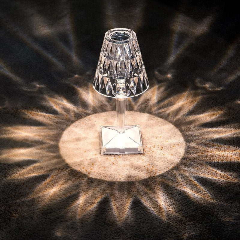 Crystal Table Lamp with Touch Control – LumeCrystal