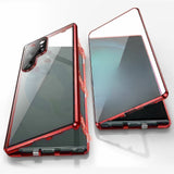 Magnetic Phone Case – Double Tempered Glass, Privacy Filter & Samsung S22-S24 Compatible