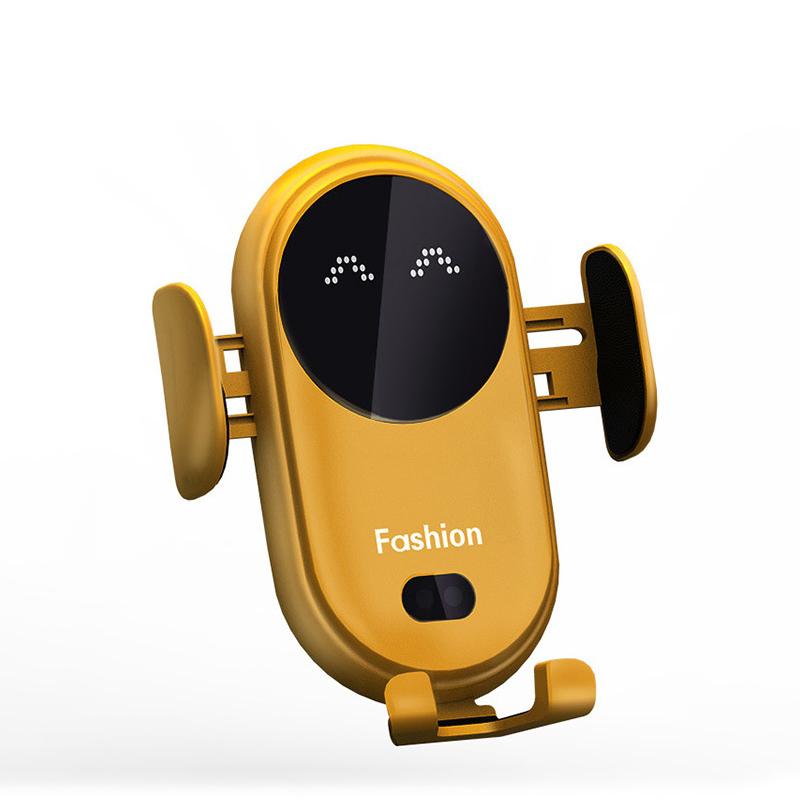 15W Wireless Car Charger Mount – Auto-Clamp, Qi Fast Charging & 360° Rotation