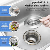 Upgrade 3-in-1 Kitchen Sink Drain Strainer | Kalsten