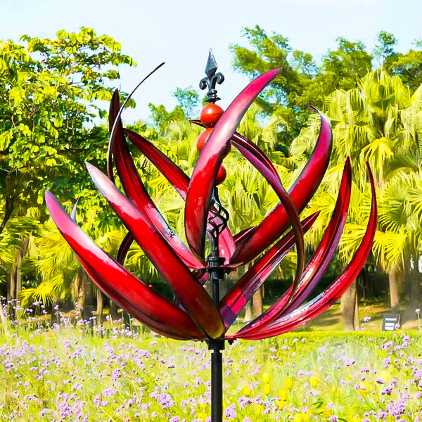 Metal Garden Wind Spinner – Weatherproof, Low-Friction Bearing & 90cm Tall