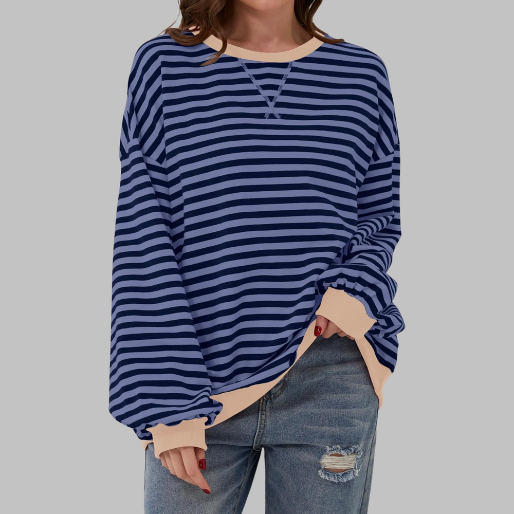 Optimized Product Title: LUKA™ Striped Long Sleeve Casual Sweatshirt with Round Neck - Stylish & Comfortable Everyday Wear

This title includes relevant keywords while enhancing clarity and appeal for potential customers.