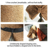 BowLift | Retro Folding Straw Hat with Bow