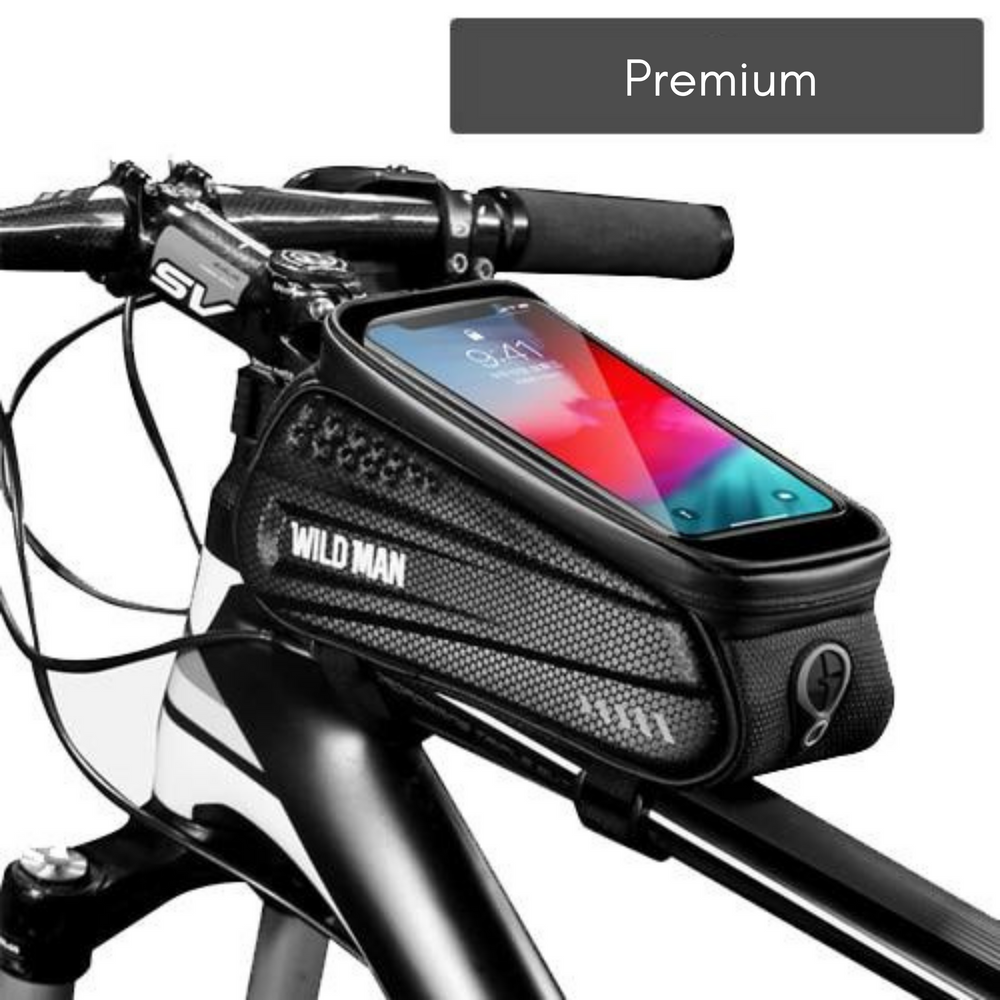 Optimized Product Title: "Wasserdichte Fahrrad-Rahmentasche mit Handy-Fenster – Hardcase für sicheres Smartphone-Management" 

This title includes relevant keywords for better visibility in Google Shopping while clearly describing the product's features.