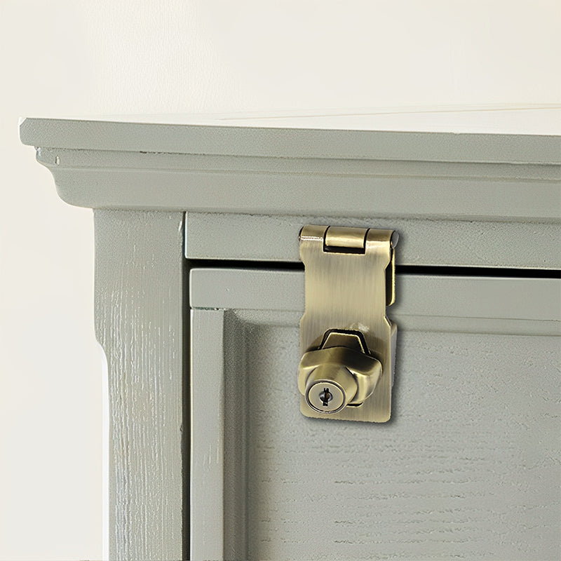Cabinet Hinge Lock – Zinc Alloy, Screw or Adhesive Mount & 2 Keys