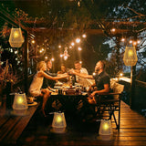 Handwoven Solar Garden Light – Warm White LED, Waterproof Pathway Lantern