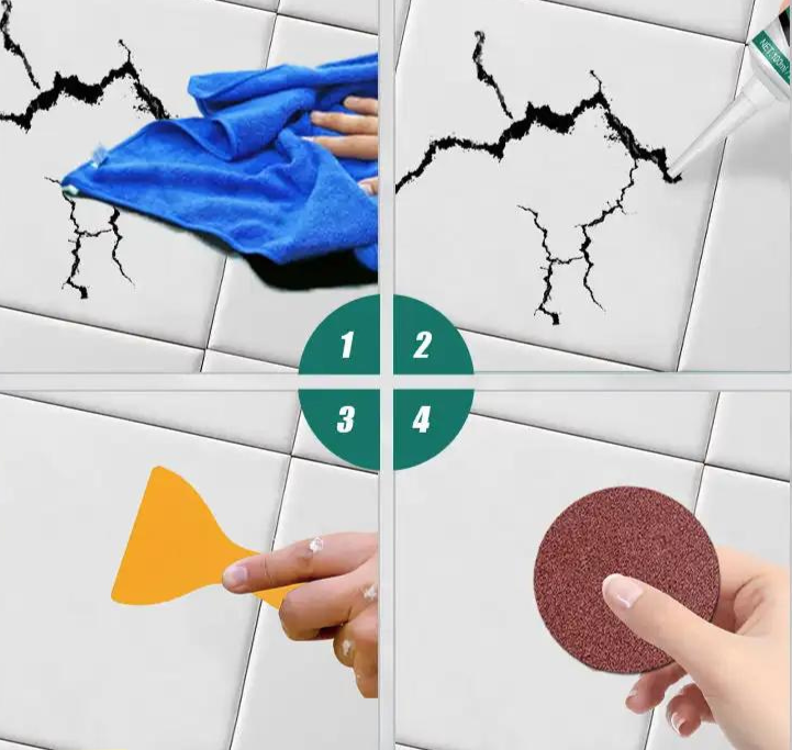 Keramik-Reparaturpaste – Schnelltrocknend für Fliesen und Sanitär