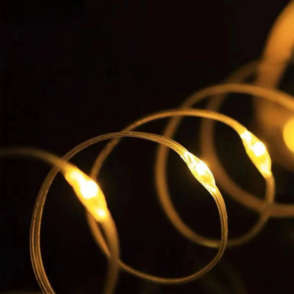 Outdoor LED String Lights – 10m IP67 Waterproof, 200 Lumen & 20-Hour Battery