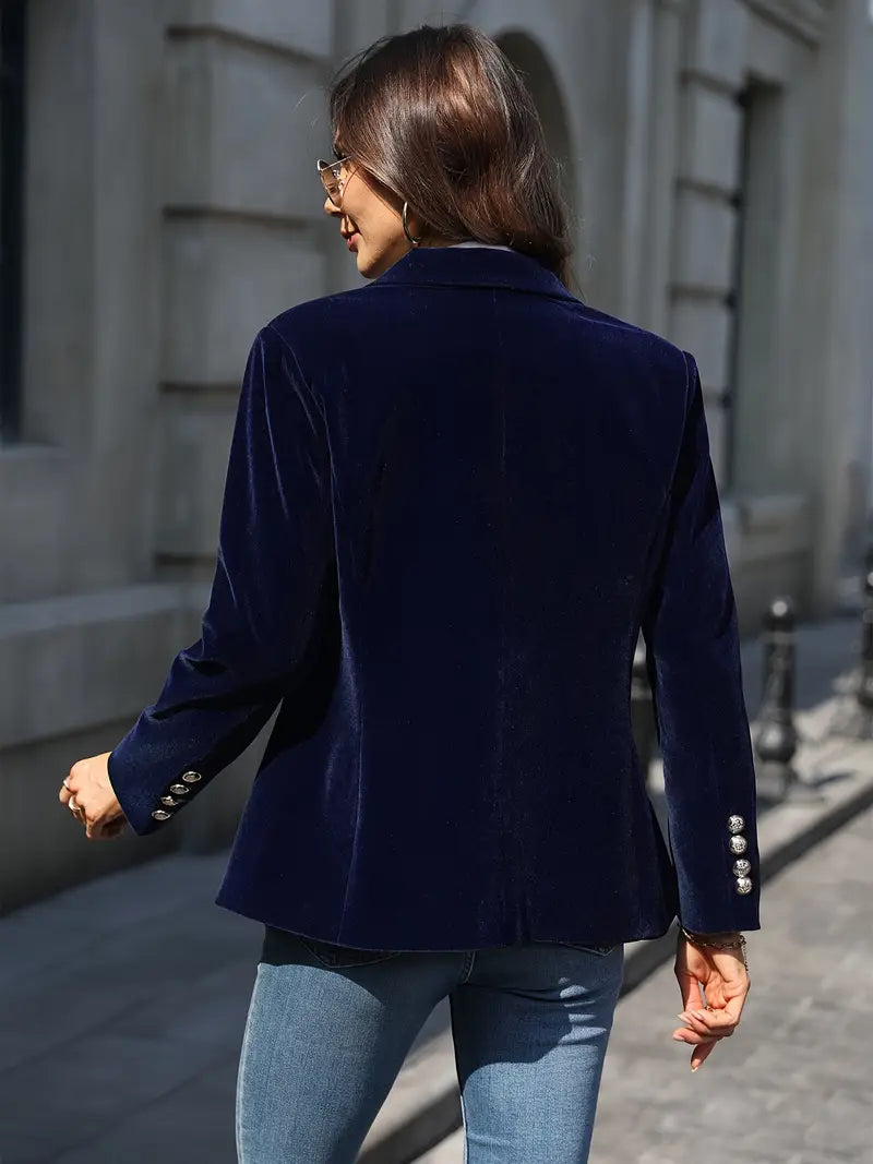 Enhanced Product Title: Julissa™ Elegant Velvet Blazer for Women - Stylish & Sophisticated Outerwear

This optimized title includes relevant keywords while maintaining clarity and appeal for potential buyers.
