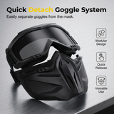 Face Shield with Removable Goggles – Polycarbonate, Anti-Fog & Welding/Motorcycle Use