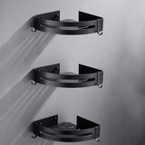 Kalsten | Matt Black Modern Bathroom Accessories Set, Set of 3, Bathroom Shelf