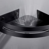 Kalsten | Matt Black Modern Bathroom Accessories Set, Set of 3, Bathroom Shelf
