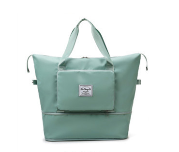 Foldable Travel Duffel Bag – Wet Compartment, 20-35L Capacity & Trolley Strap