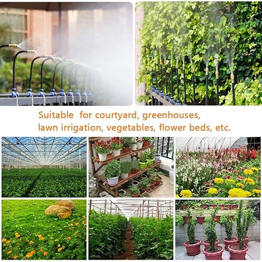 Drip Irrigation System – 360° Adjustable Sprayers, 12mm PE Tubing & 5-20m Lengths