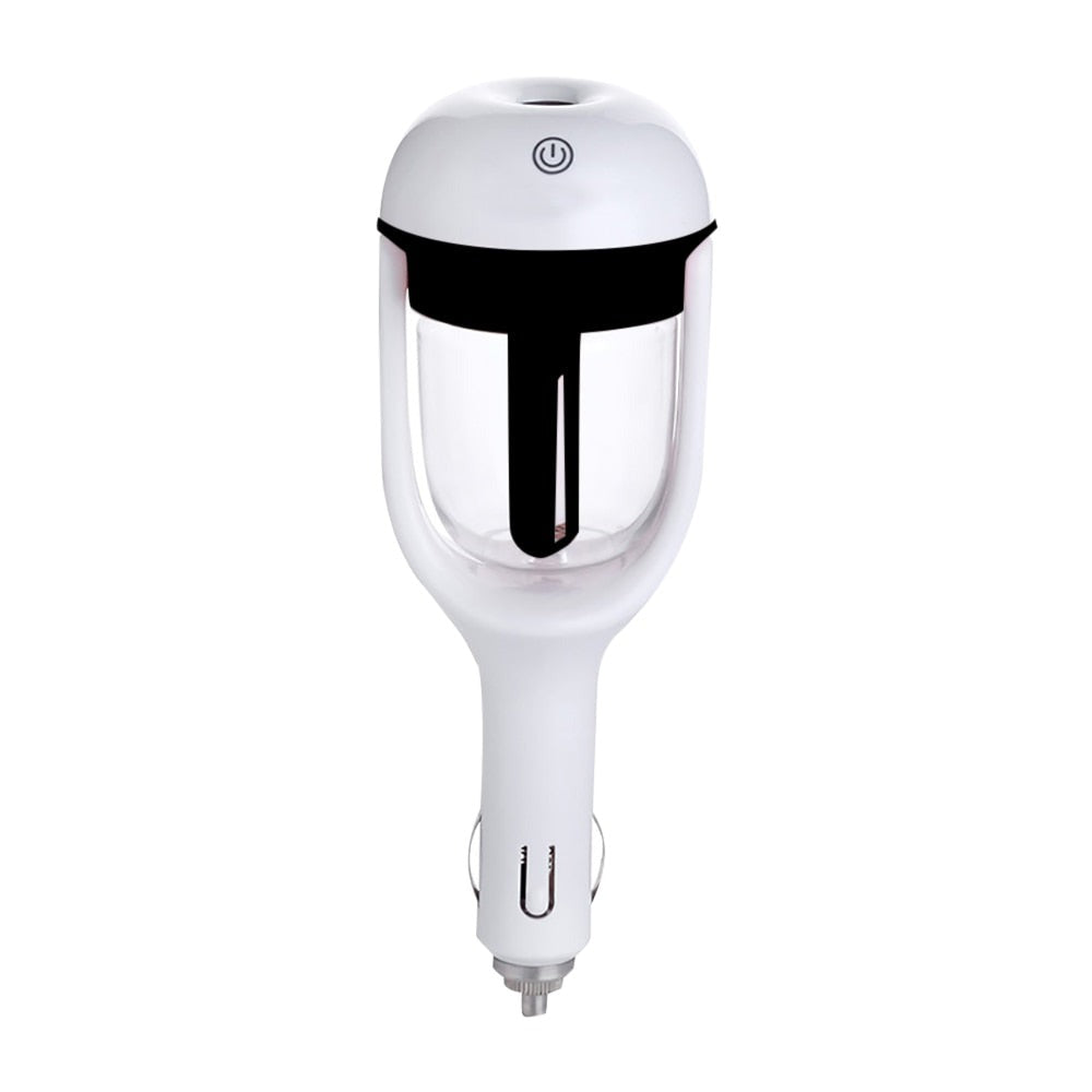 Car Humidifier with Aromatherapy – Ultrasonic, 2h Timer & 12V Cigarette Lighter
