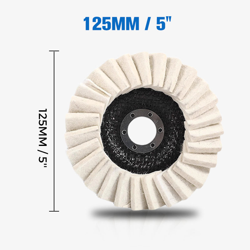 Wool Felt Polishing Discs – 115mm & 125mm, Metal & Wood Buffing Pads