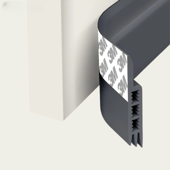 Silicone Door Draft Seal – 99cm Cuttable, 3M Adhesive & Soundproof Weather Strip
