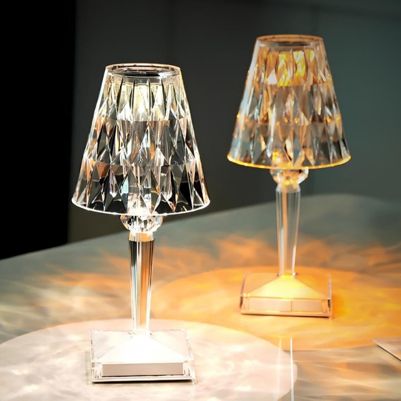 Crystal Table Lamp with Touch Control – LumeCrystal
