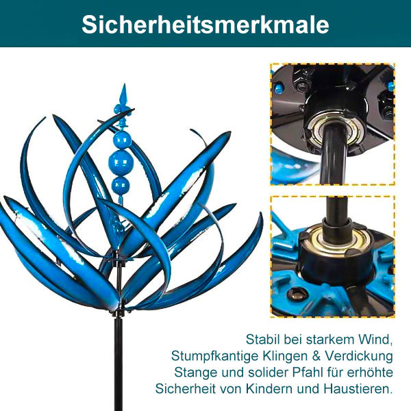 Metal Garden Wind Spinner – Weatherproof, Low-Friction Bearing & 90cm Tall
