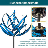 Metal Garden Wind Spinner – Weatherproof, Low-Friction Bearing & 90cm Tall