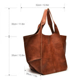 Unisex Leather Weekender Duffel Bag – PU Leather, 32×28×35cm & Adjustable Straps
