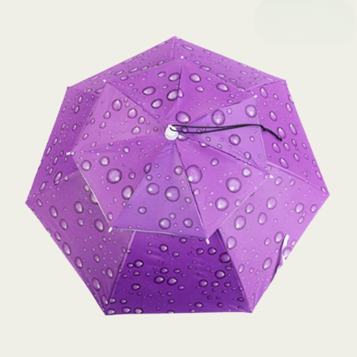 Hands-Free Umbrella Hat – 77cm Canopy, Adjustable Chin Strap & Sun/Rain Protection