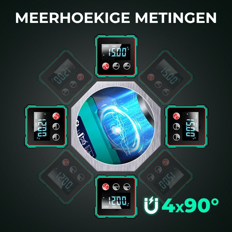 Digitale Hoekmeter met Magneet und Waterpasfunctie