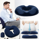 SitRelief | Donut Seat Cushion – Tailbone & Haemorrhoid Relief – Memory Foam – Washable Cover – Office, Travel, Postpartum Use Kalsten