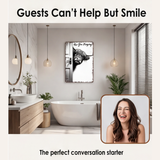 Optimized Product Title: "Witziges Metall Badezimmerschild – Humorvolles Deko-Element für Ihr Bad" 

This title includes relevant keywords while maintaining clarity and appeal for potential buyers.