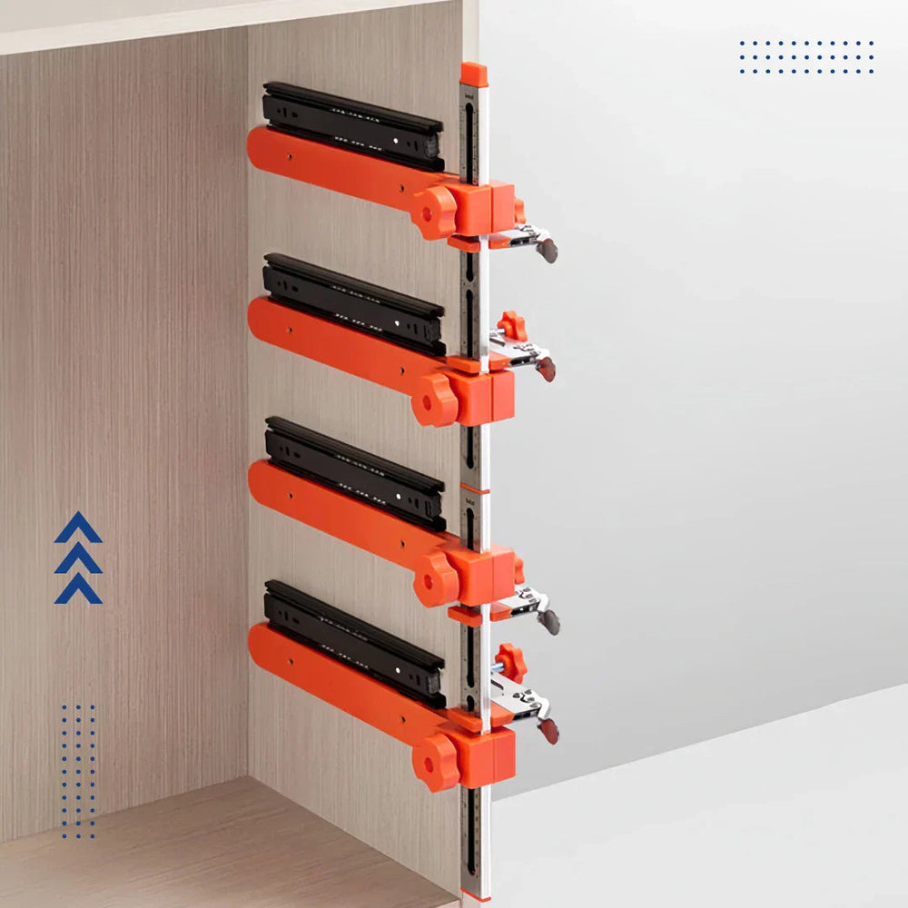 Drawer Slide Mounting Jig – Toggle Clamp, Universal Fit & Metal Build