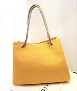 Canvas Beach Tote Bag – Rope Handles, Spacious & Durable