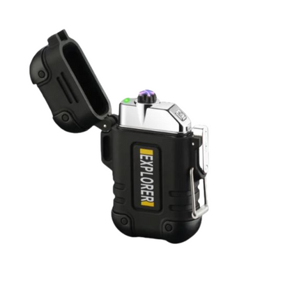 Electric Arc Lighter – Windproof, IP56 Waterproof, USB-C Rechargeable 220mAh