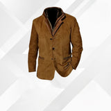 Leandro – Men's Fall Blazer in Autumn Suede Tones