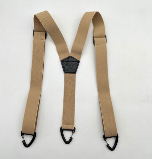 Men's Adjustable Y-Back Suspenders – 3.8cm Padded Straps, 120cm Length & Strong Clips