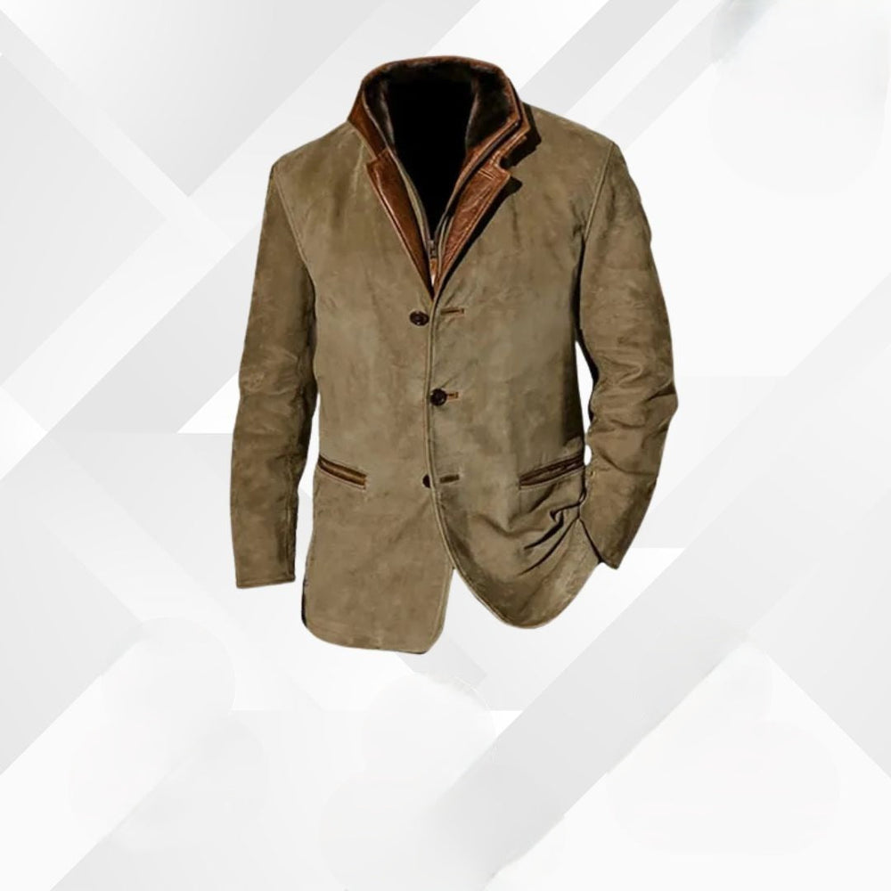 Leandro – Men's Fall Blazer in Autumn Suede Tones