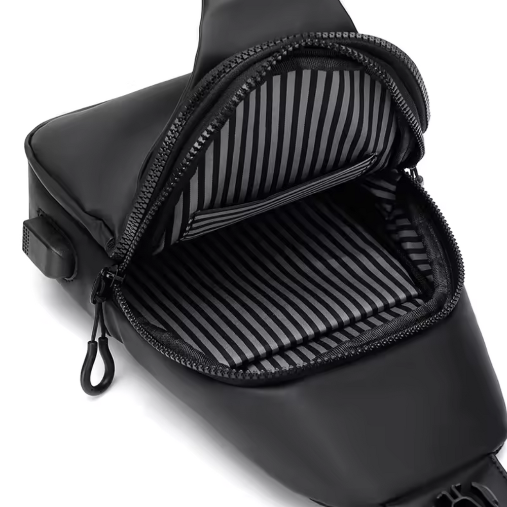 Unisex Anti-Theft Crossbody Bag – Waterproof Polyester, Hidden Pockets & Adjustable Strap
