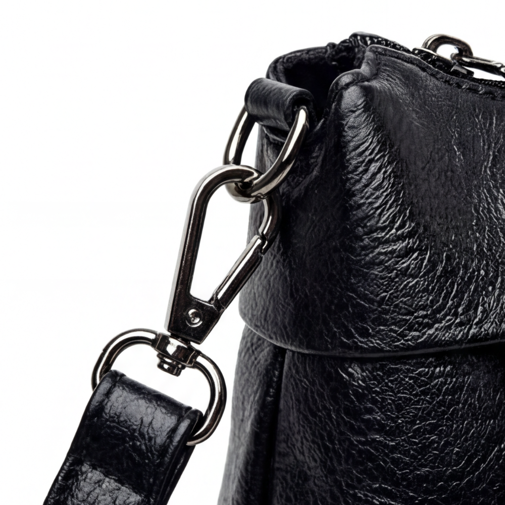 Stylish Soft Faux Leather Crossbody Bag with 3 Compartments – Perfect for Everyday Use