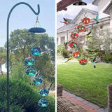 ChimeFeeder handcrafted glass hummingbird feeder with wind chime Bowlift