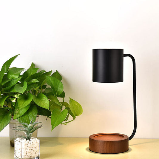 Japanese Table Lamp – Minimalist Style, Wood & Metal Base Design