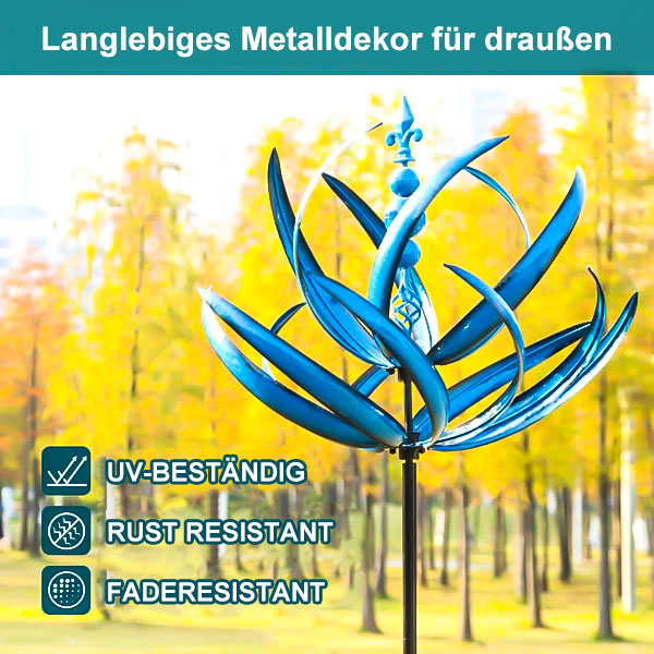 Metal Garden Wind Spinner – Weatherproof, Low-Friction Bearing & 90cm Tall