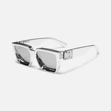 Unisex Square Sunglasses – Polarized Lenses, Metal Hinge Detail & Oversized Frame