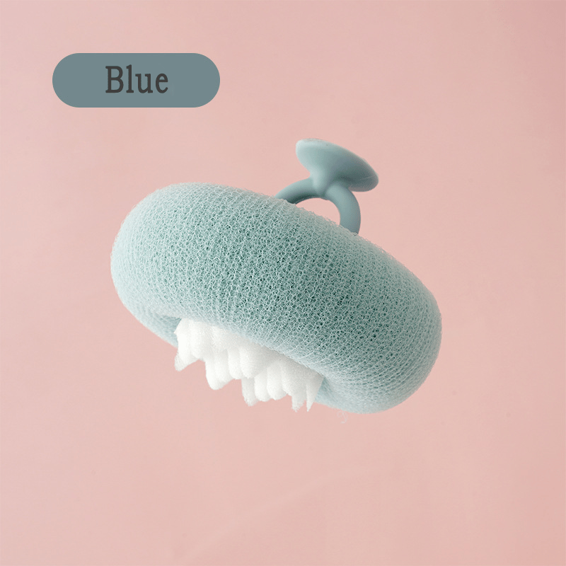 Exfoliating Shower Sponge – Massage Beads, Ring Handle & Suction Hook