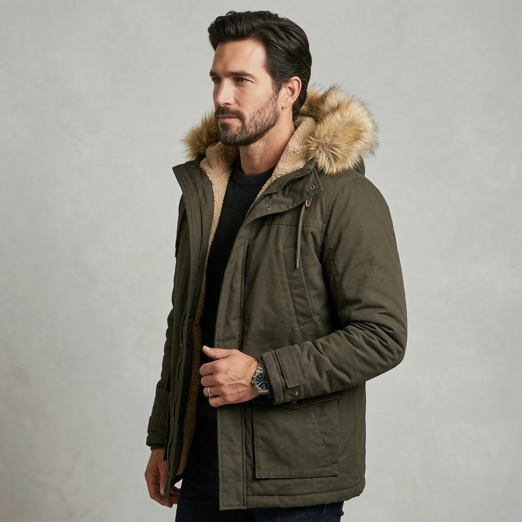 Northvale Sherpa-Lined Fur Hood Parka