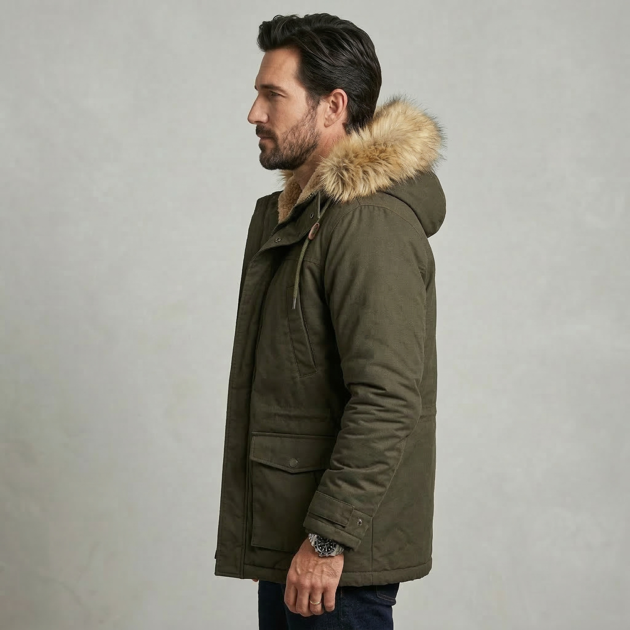 Northvale Sherpa-Lined Fur Hood Parka