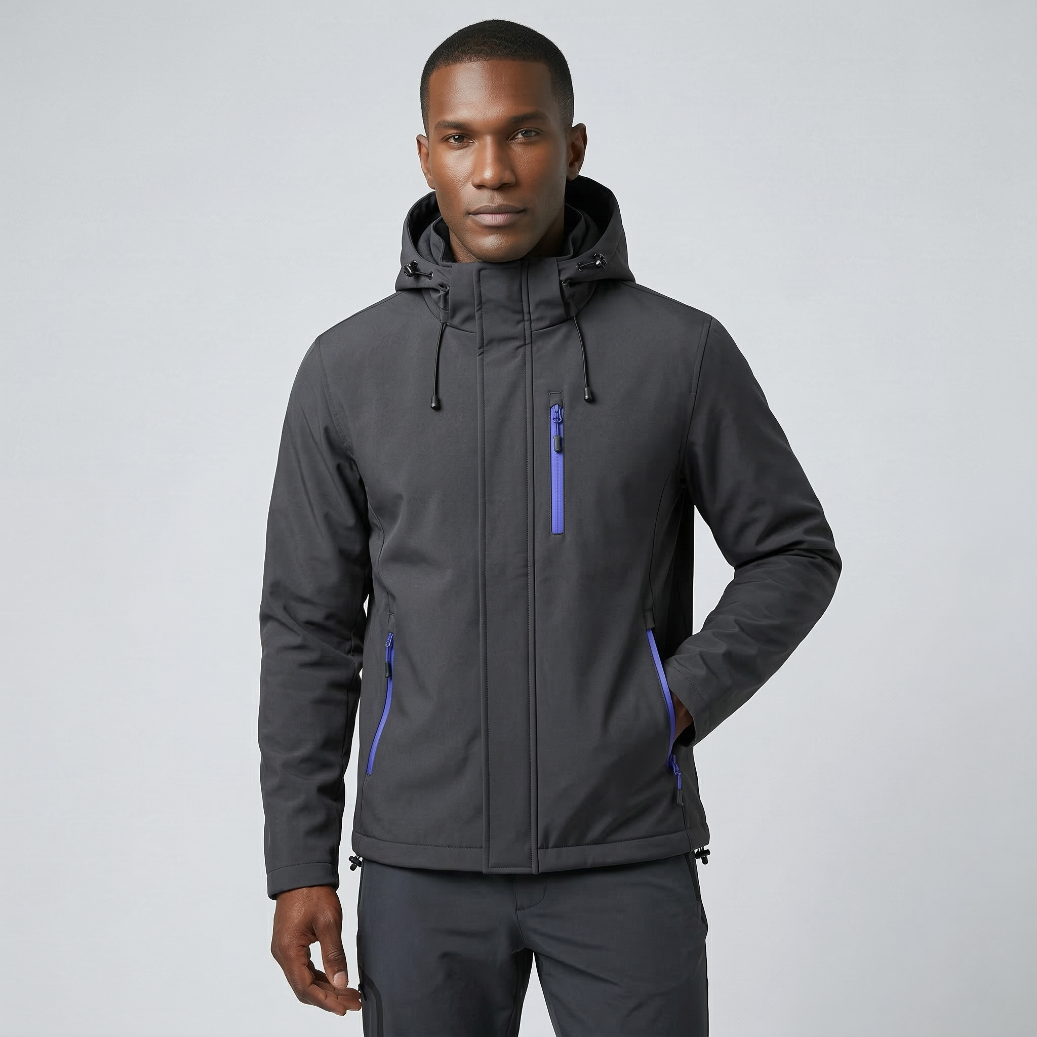 Axton Charcoal Technical Hooded Jacket