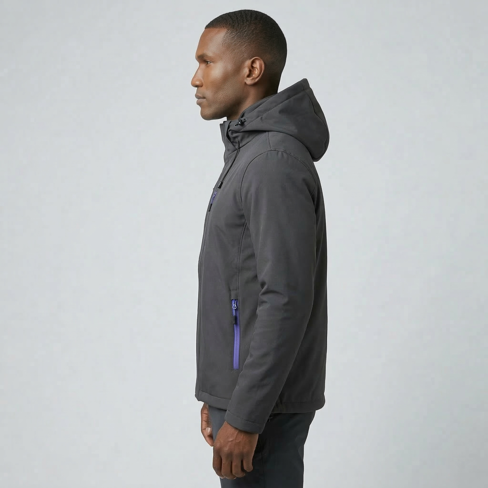 Axton Charcoal Technical Hooded Jacket